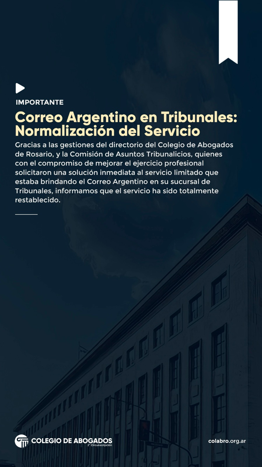 Correo Argentino en Tribunales: Normalización del Servicio